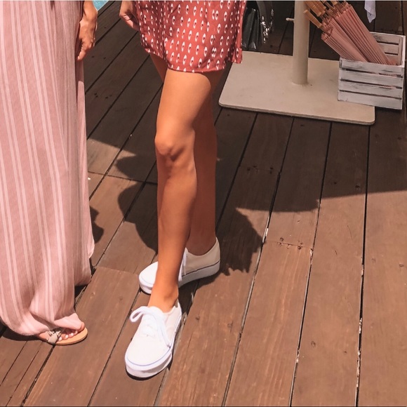 platform vans on feet